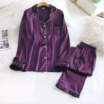 Purple Silk Nightwear