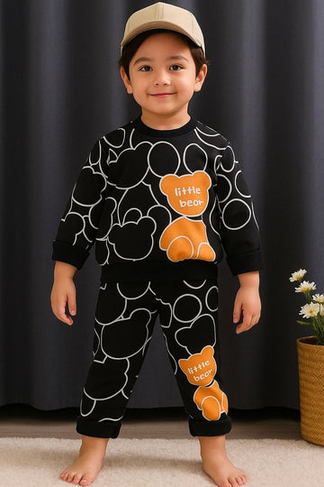 00001 Black Little Bear Sweatshirt with same Trouser