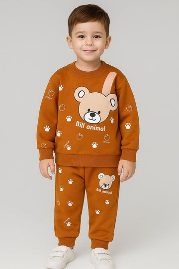 00001 Brown Bill Animal Bear Sweatshirt with same as Trouser