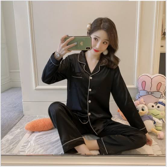 Black Silk Nightwear