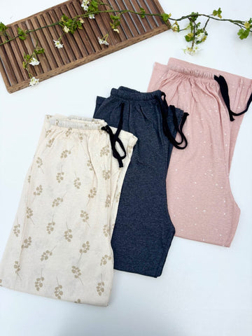 0000 A Women Printed Trousers- Pack of 3