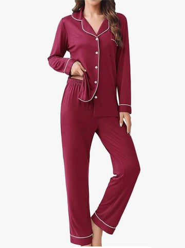 0000 Maroon Plain Front Button Full Sleeves With Matching Trouser High Quality Soft Jersy Cotton