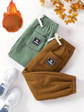 Pocket Joggers Style Fleece Trousers For Kids ( Pack of 2 )